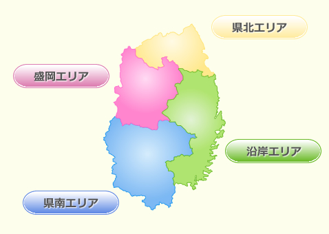 岩手県の地図